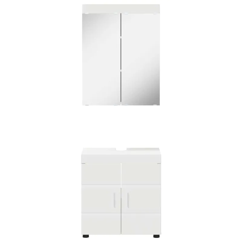 Vonios baldų rinkinys TULUM 2 pcs Balta 60 x 34 x 63 cm