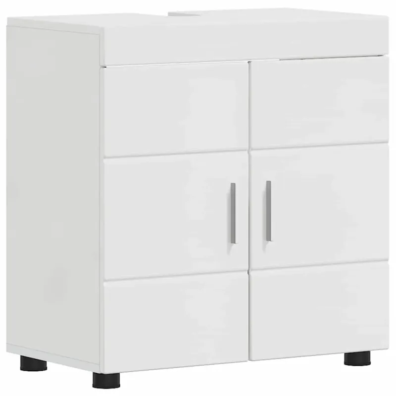 Vonios baldų rinkinys TULUM 2 pcs Aukštai blizganti balta