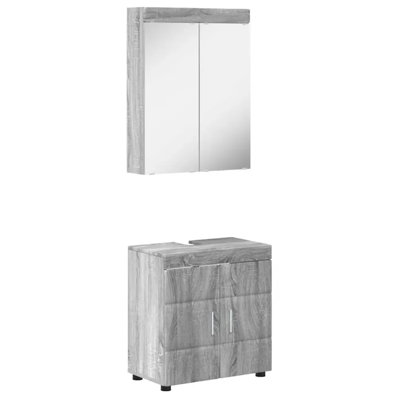 Vonios baldų rinkinys TULUM 2 pcs Pilkas Sonoma 60 x 34 x 63 cm