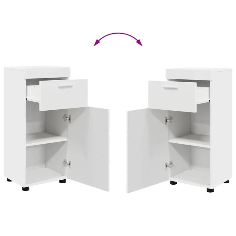 Vonios baldų rinkinys TULUM 3 pcs Balta 60 x 34 x 63 cm