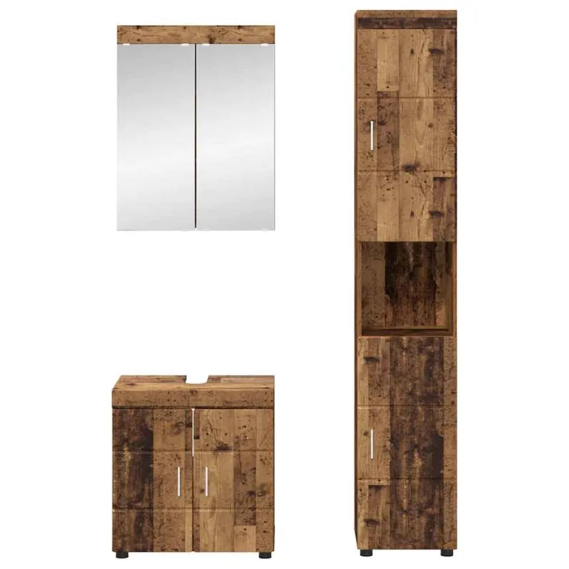 Vonios baldų rinkinys TULUM 3 pcs Senas medis 60 x 34 x 63 cm