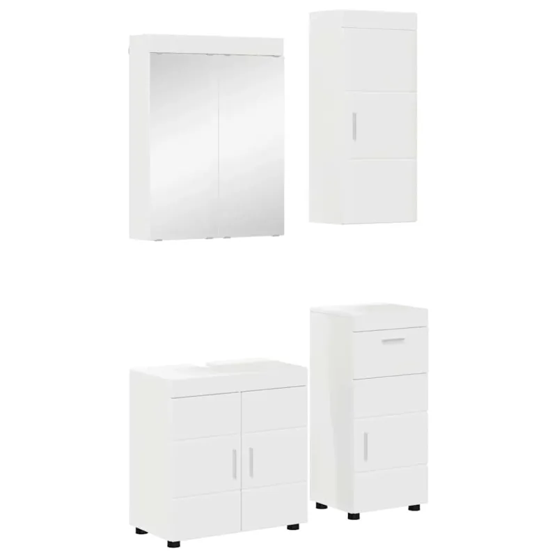 Vonios baldų rinkinys TULUM 4 pcs Balta 60 x 34 x 63 cm