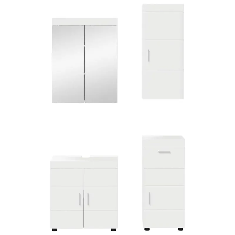 Vonios baldų rinkinys TULUM 4 pcs Balta 60 x 34 x 63 cm