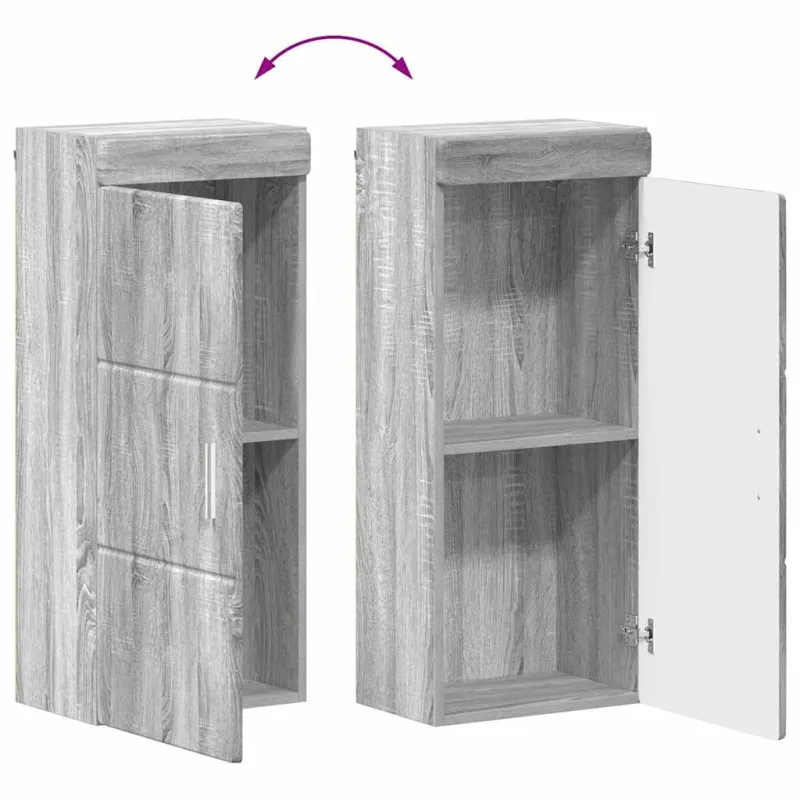 Vonios baldų rinkinys TULUM 4 pcs Pilkas Sonoma 60 x 34 x 63 cm