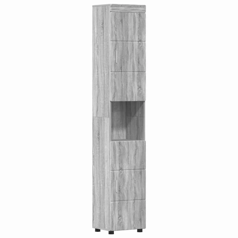 Vonios baldų rinkinys TULUM 5 pcs Pilkas Sonoma 60 x 34 x 63 cm