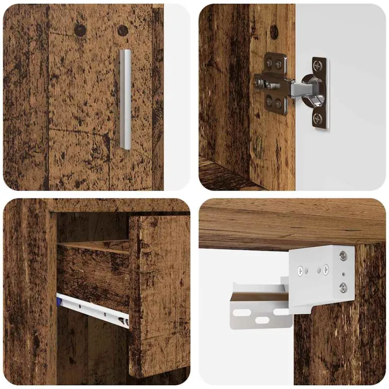 Vonios baldų rinkinys TULUM 5 pcs Senas medis 60 x 34 x 63 cm