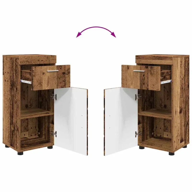 Vonios baldų rinkinys TULUM 5 pcs Senas medis 60 x 34 x 63 cm