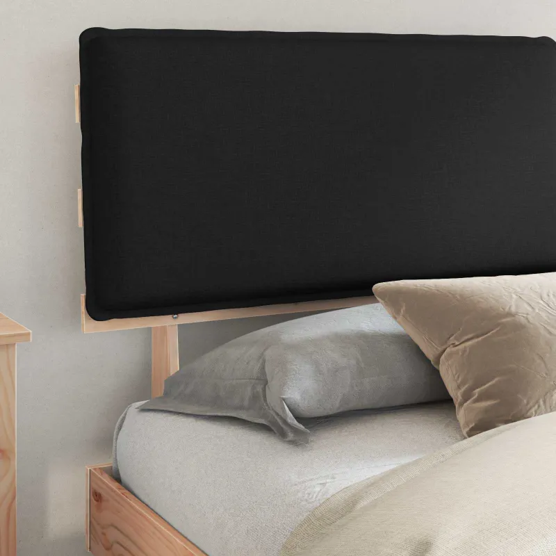 Lovo rėmas su apmuštu galvūgaliu Juoda 200 x 200 cm