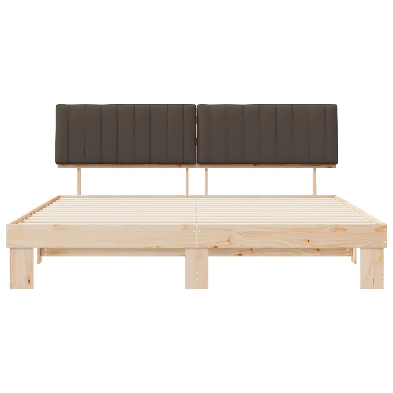 Lovo rėmas su apmuštu galvūgaliu Taupe 200 x 200 cm