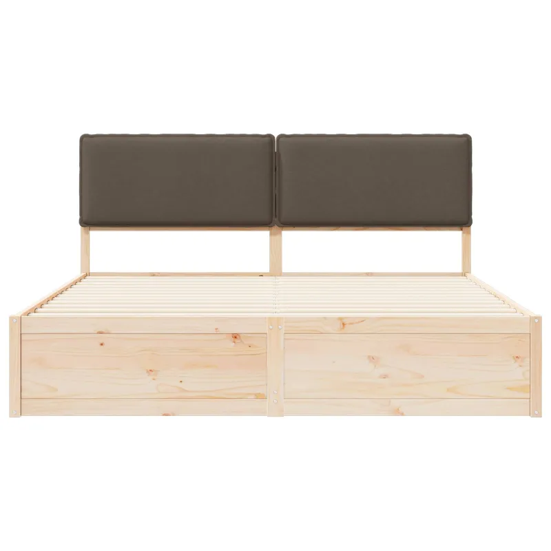 Lovo rėmas su apmuštu galvūgaliu Taupe 200 x 200 cm