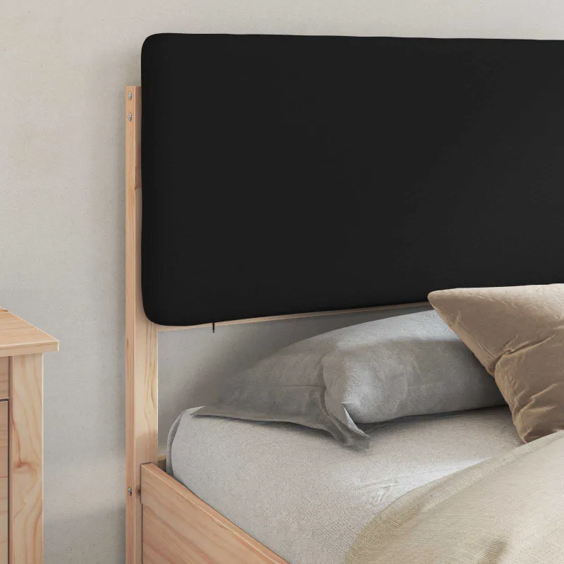 Lovo rėmas su apmuštu galvūgaliu Juoda 200 x 200 cm