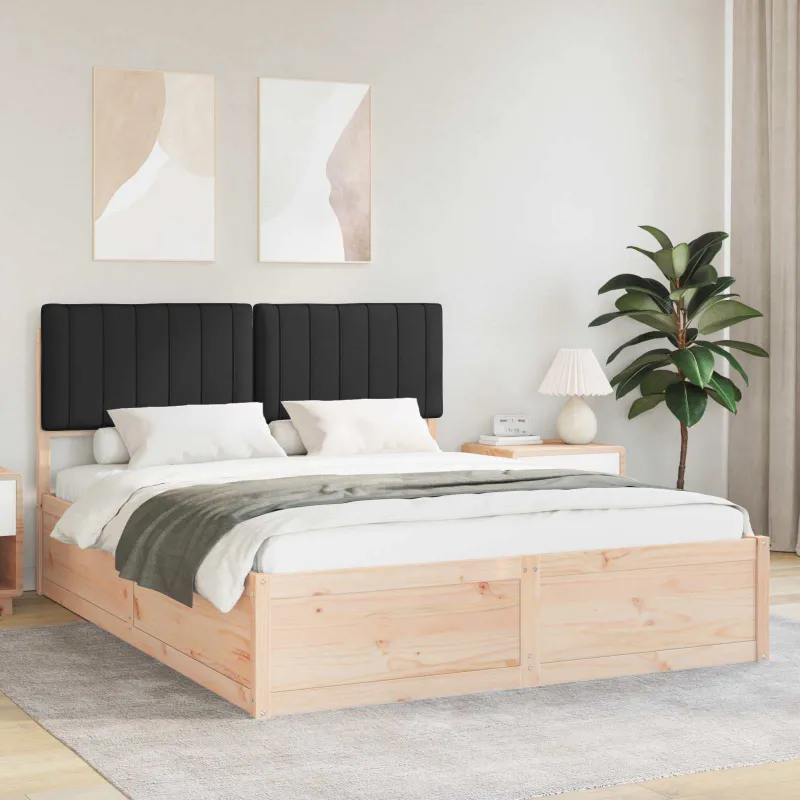 Lovo rėmas su apmuštu galvūgaliu Juoda 150 x 200 cm