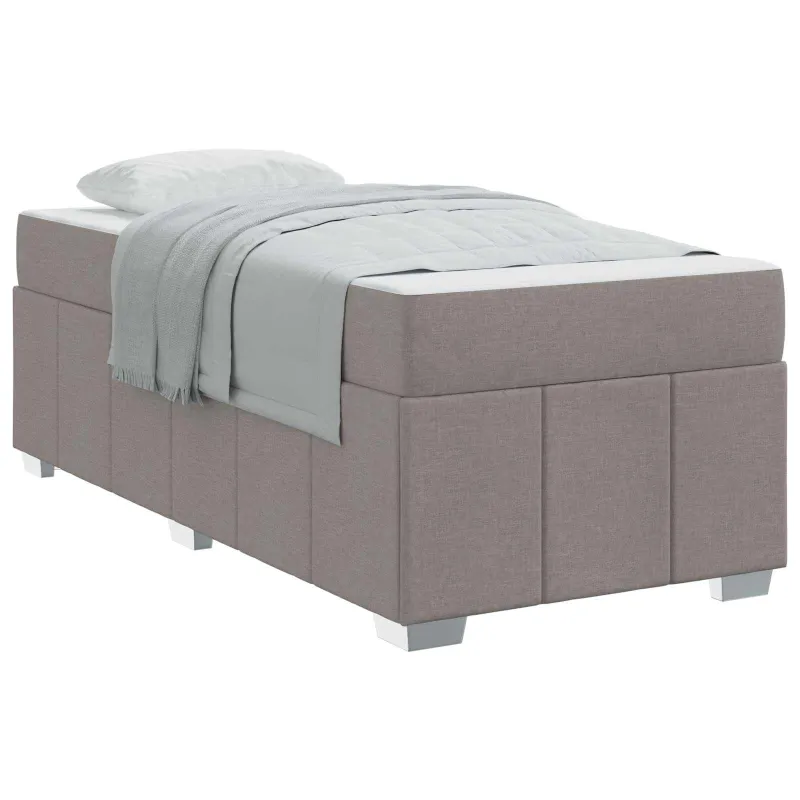 Lovos rėmas su čiužiniu Taupe 80 x 200 cm audinys