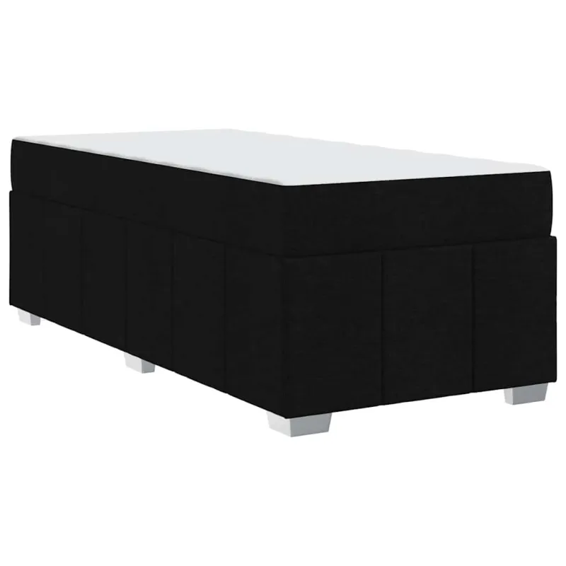 Lovos rėmas su čiužiniu Juoda 100 x 200 cm audinys