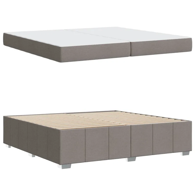 Lovos rėmas su čiužiniu Taupe 200 x 200 cm audinys