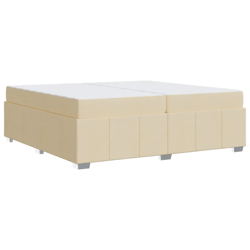 Lovos rėmas su čiužiniu Kreminė 200 x 200 cm audinys