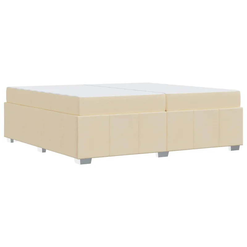 Lovos rėmas su čiužiniu Kreminė 200 x 200 cm audinys