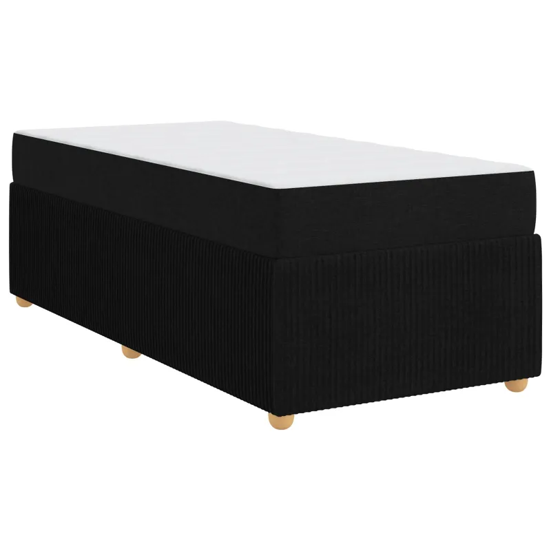 Lovos rėmas su čiužiniu Juoda 80 x 200 cm audinys