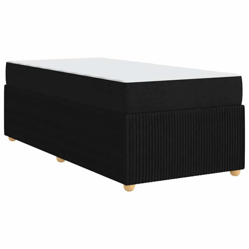 Lovos rėmas su čiužiniu Juoda 90 x 200 cm audinys