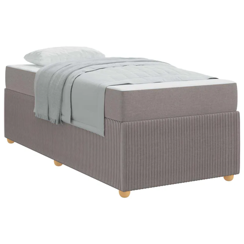 Lovos rėmas su čiužiniu Taupe 90 x 200 cm audinys