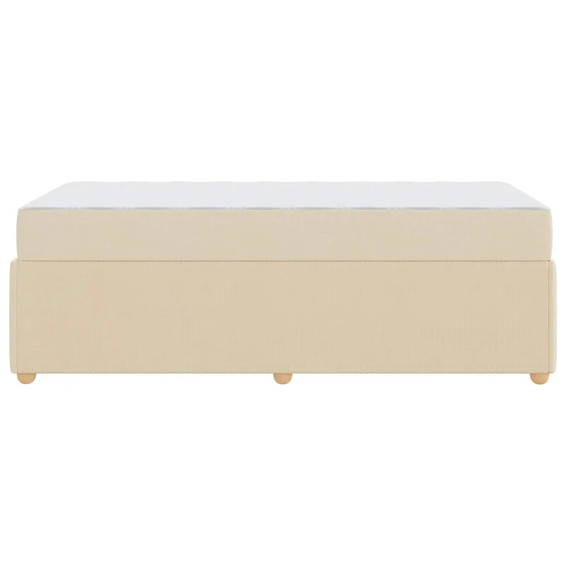 Lovos rėmas su čiužiniu Kreminė 90 x 200 cm audinys