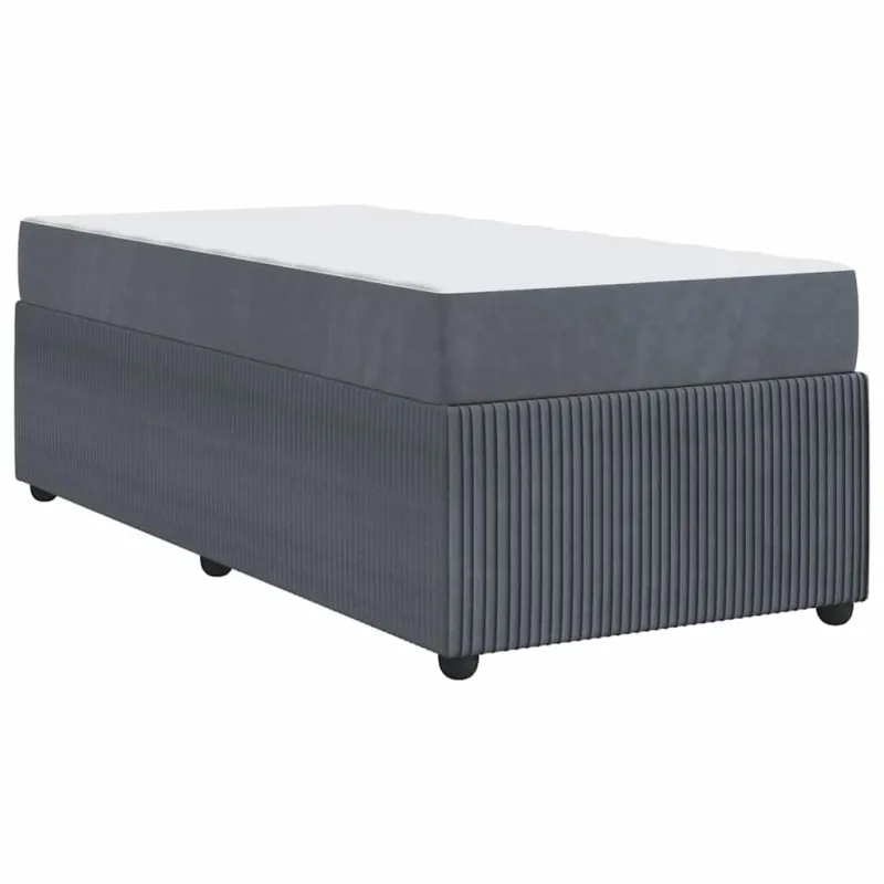 Lovos rėmas su čiužiniu Tamsiai pilka 100 x 200 cm audinys