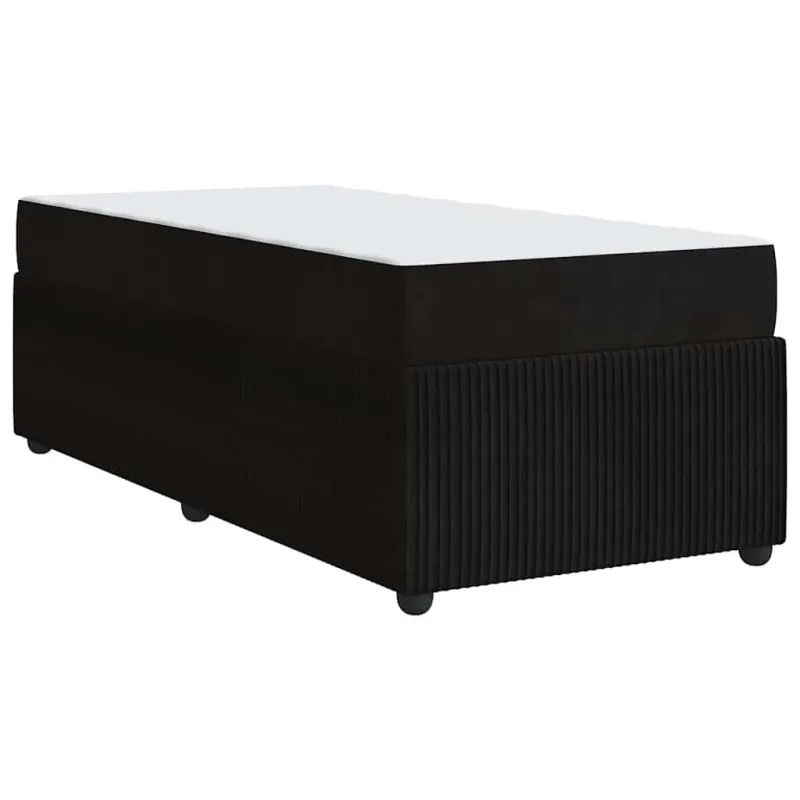 Lovos rėmas su čiužiniu Juoda 100 x 200 cm audinys