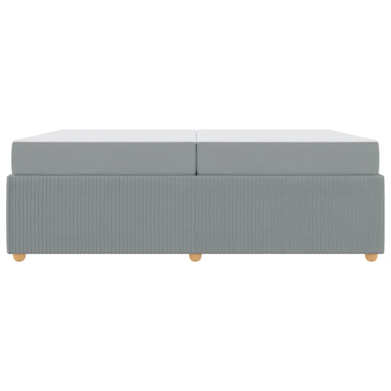 Lovos rėmas su čiužiniu Šviesiai pilka 200 x 200 cm audinys