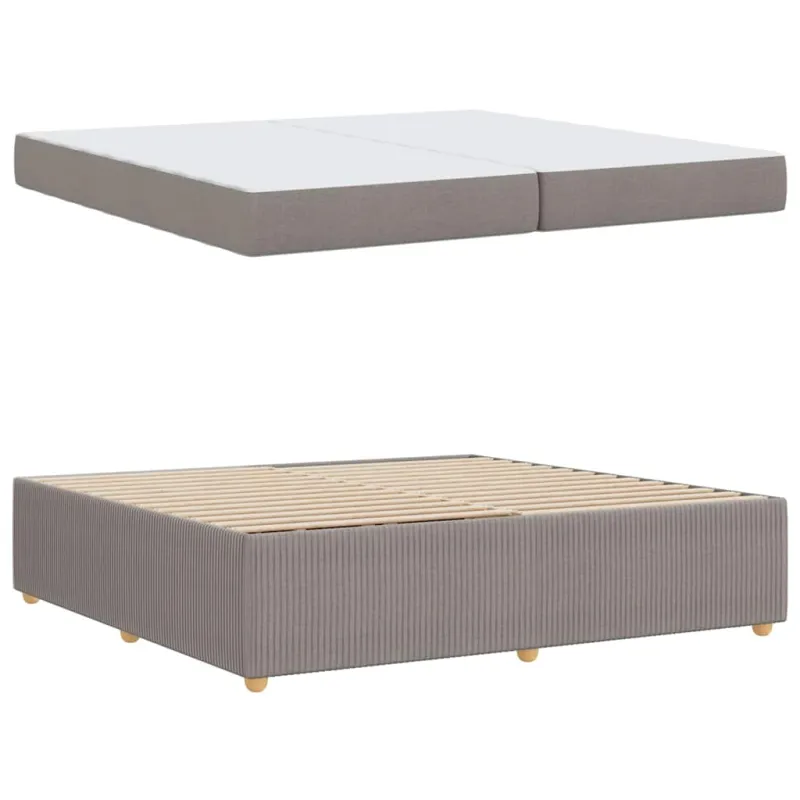 Lovos rėmas su čiužiniu Taupe 200 x 200 cm audinys