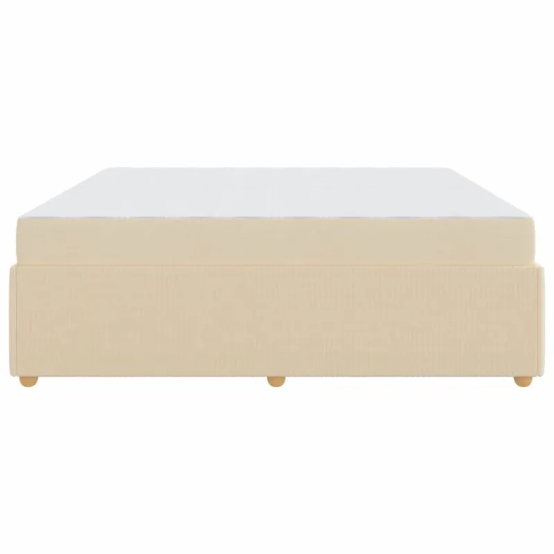 Lovos rėmas su čiužiniu Kreminė 200 x 200 cm audinys