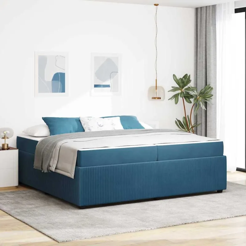 Lovos rėmas su čiužiniu Mėlyna 200 x 200 cm audinys