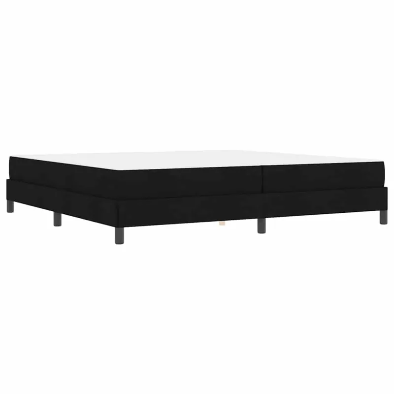 Kiemas lova su čiužiniu Juoda 200 x 200 cm audinys