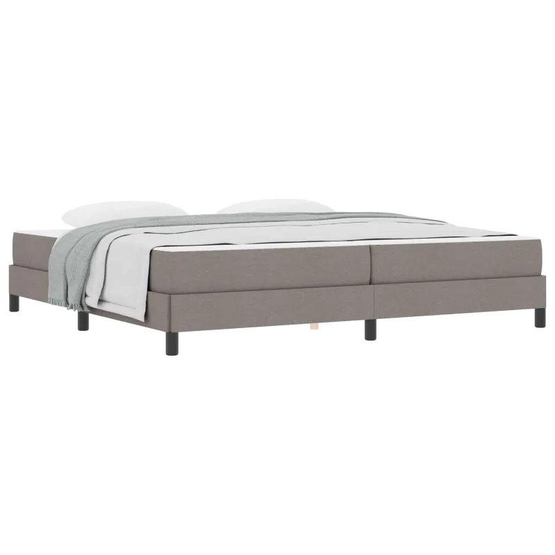 Kiemas lova su čiužiniu Taupe 200 x 200 cm audinys