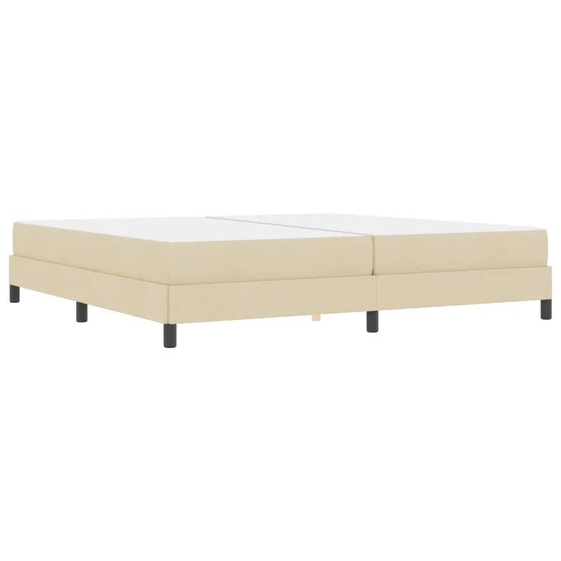 Kiemas lova su čiužiniu Kreminė 200 x 200 cm audinys