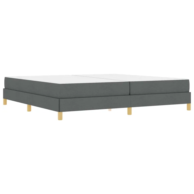 Kiemas lova su čiužiniu Tamsiai pilka 200 x 200 cm audinys