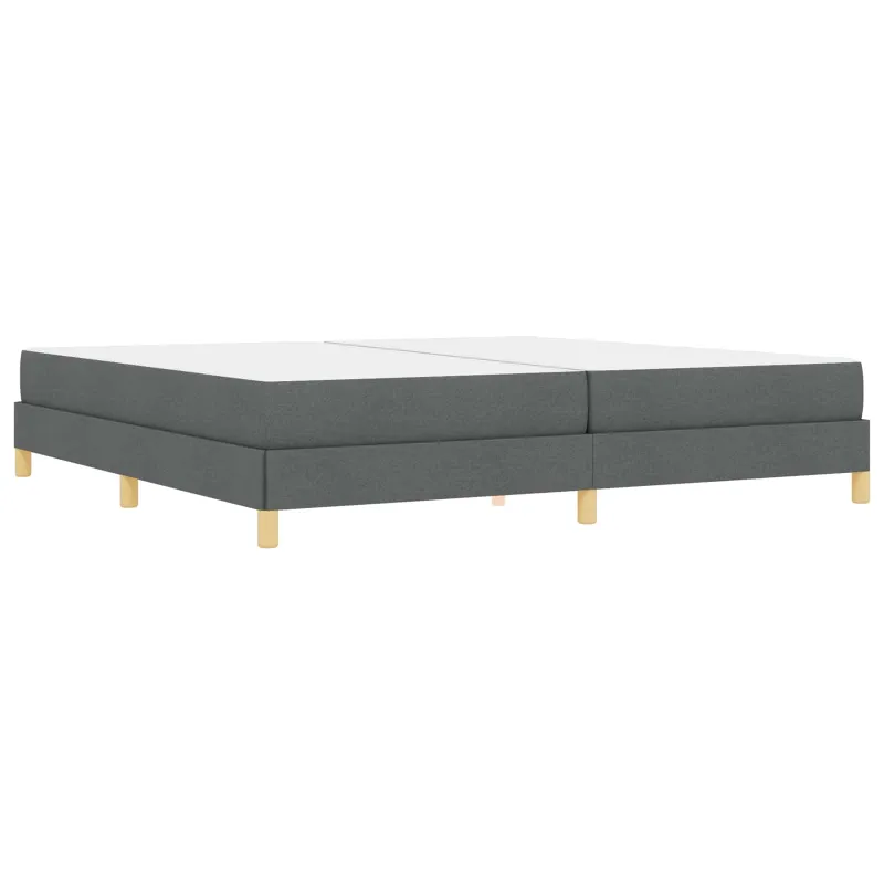 Kiemas lova su čiužiniu Tamsiai pilka 200 x 200 cm audinys