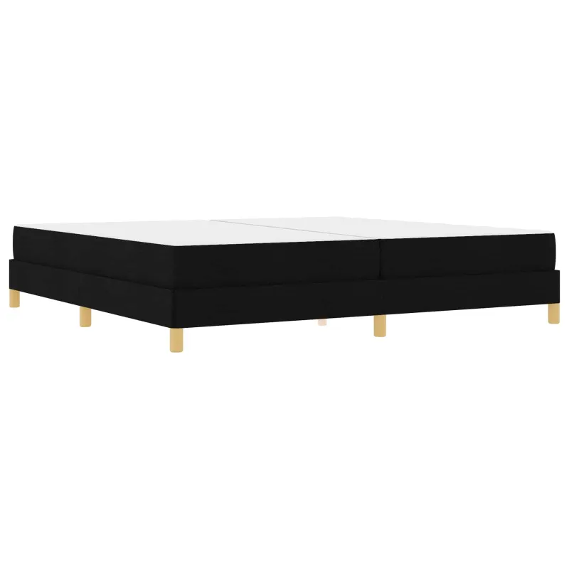 Kiemas lova su čiužiniu Juoda 200 x 200 cm audinys
