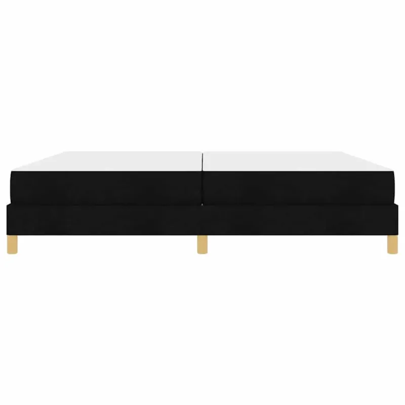 Kiemas lova su čiužiniu Juoda 200 x 200 cm audinys