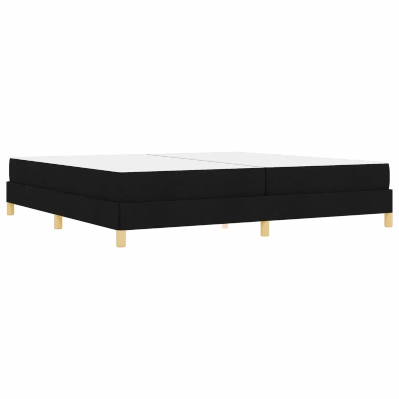 Kiemas lova su čiužiniu Juoda 200 x 200 cm audinys