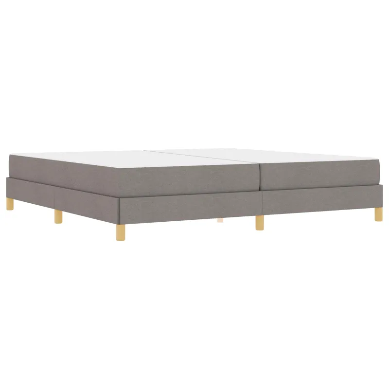 Kiemas lova su čiužiniu Taupe 200 x 200 cm audinys