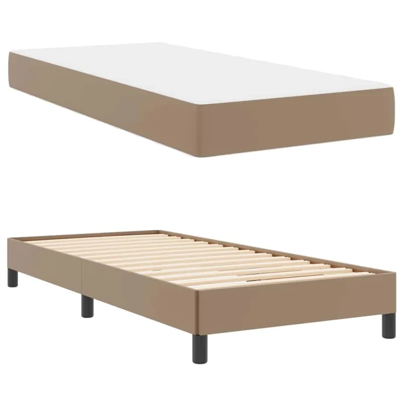 Lovos rėmas su čiužiniu Kapučino 80 x 200 cm audinys