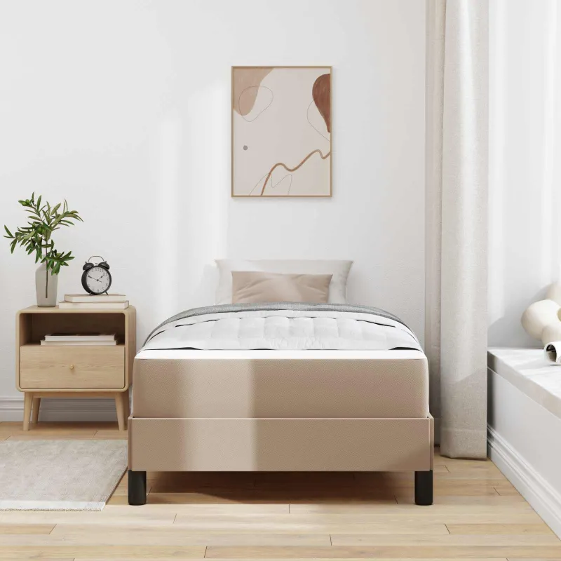 Lovos rėmas su čiužiniu Kapučino 90 x 190 cm audinys