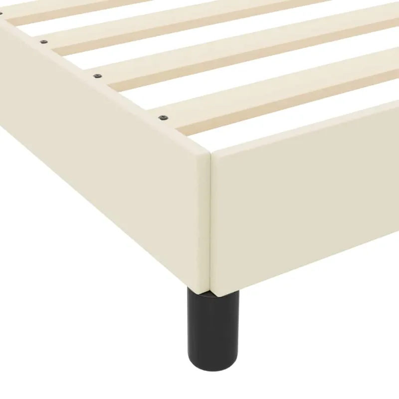 Lovos rėmas su čiužiniu Kreminė 90 x 200 cm audinys