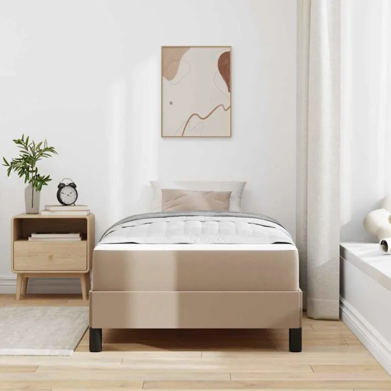 Lovos rėmas su čiužiniu Kapučino 90 x 200 cm audinys