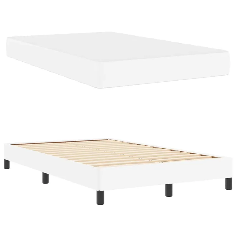 Lovos rėmas su čiužiniu Švari balta 120 x 200 cm audinys