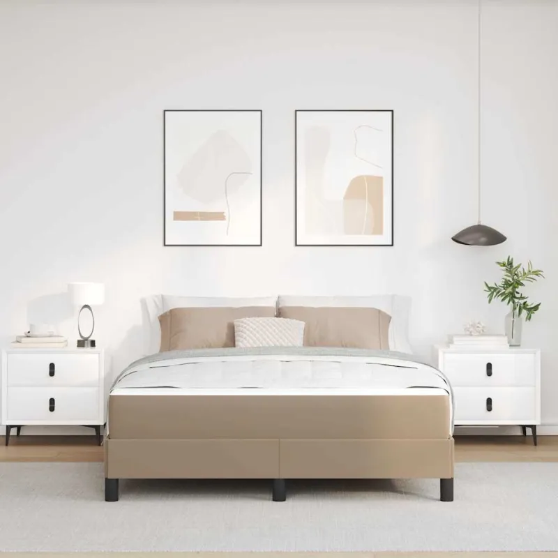 Lovos rėmas su čiužiniu Kapučino 140 x 190 cm audinys