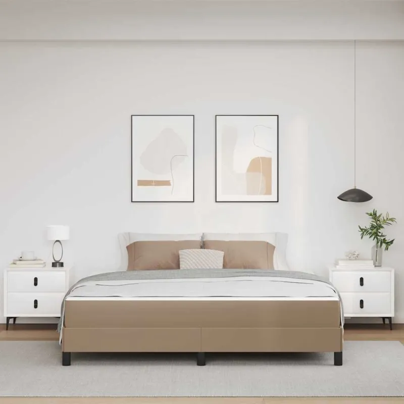 Lovos rėmas su čiužiniu Kapučino 180 x 200 cm audinys