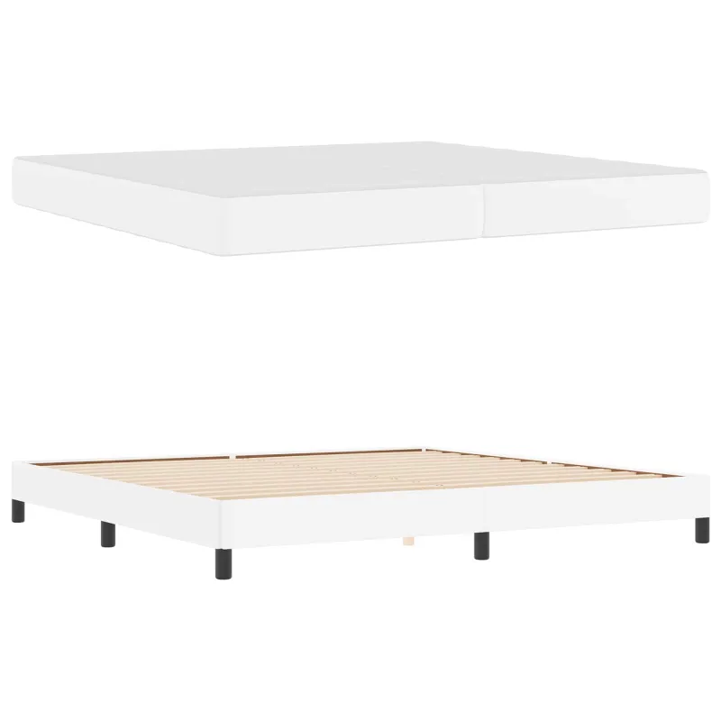 Lovos rėmas su čiužiniu Švari balta 200 x 200 cm audinys
