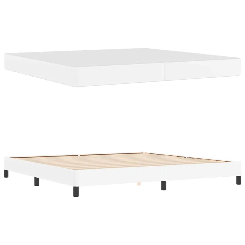 Lovos rėmas su čiužiniu Švari balta 200 x 200 cm audinys