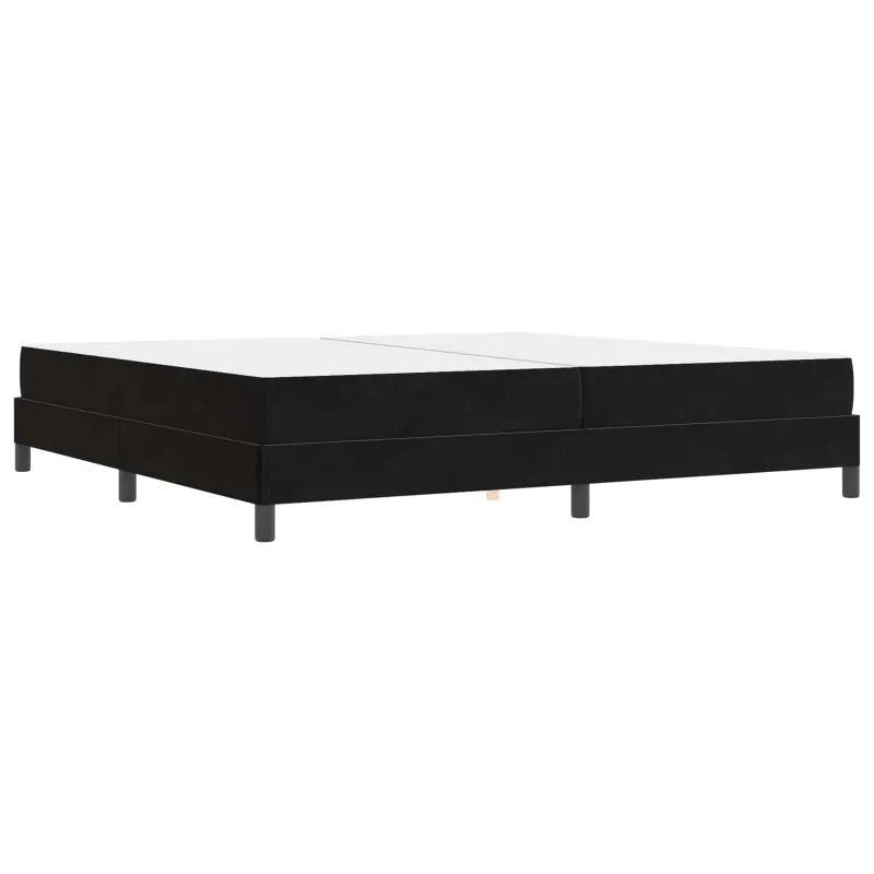 Kiemas lova su čiužiniu Juoda 200 x 200 cm audinys